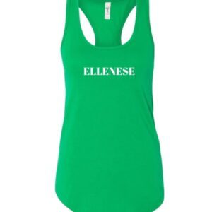 Ellenese Woman’s Green/White Tank Top