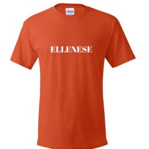Ellenese Unisex Orange/White T Shirt