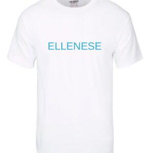 Ellenese Woman's White/Sky Blue T Shirt