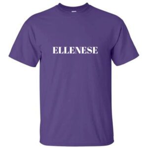 Ellenese Unisex Purple/White T Shirt